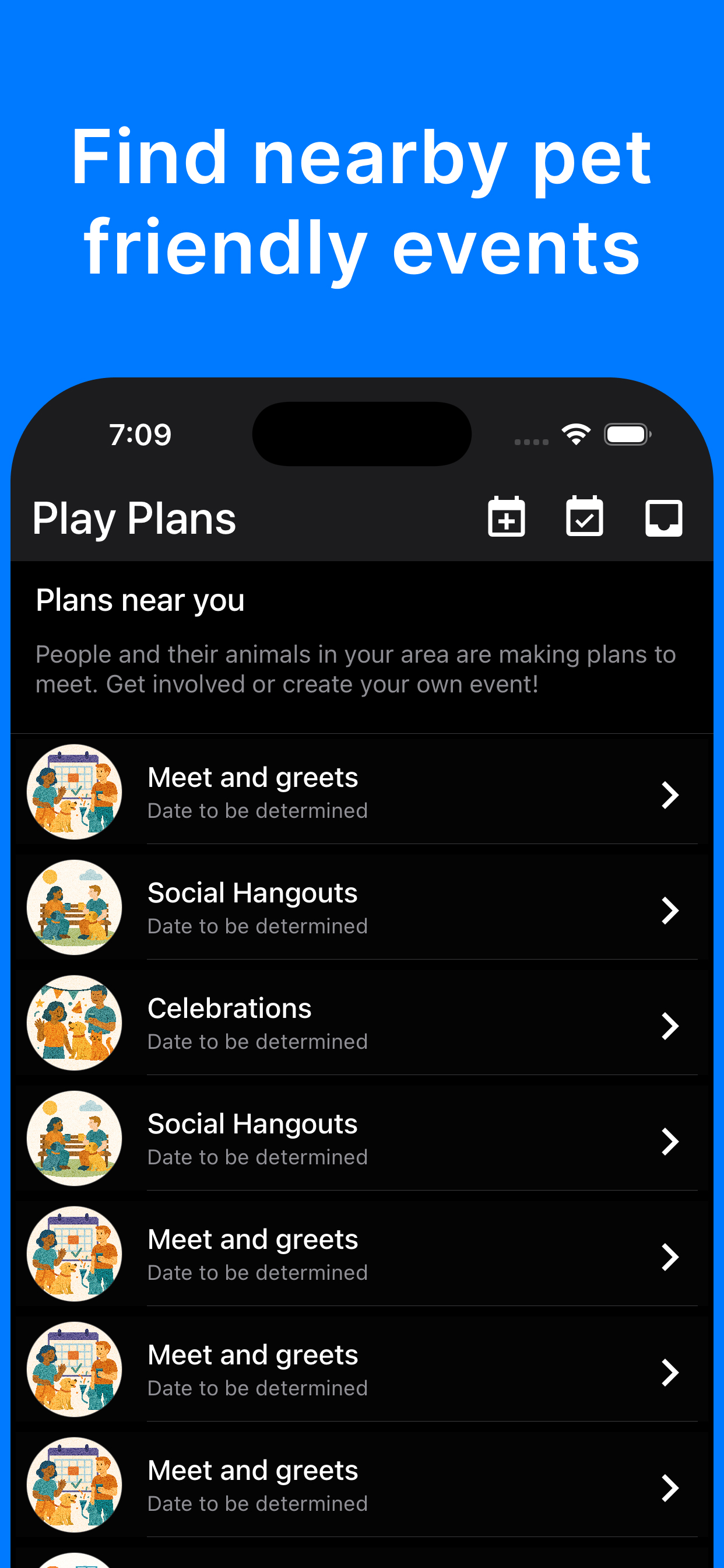 Home feed showing pet posts